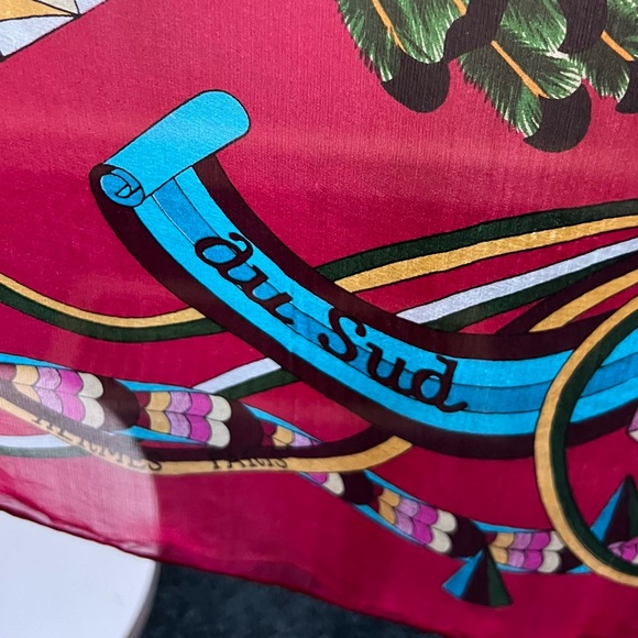 Hermes Scarf. ‘L'Ombrelle Magique’. 100% Muslin Silk. Very Large. Pierre Marie. - Picture 14 of 16